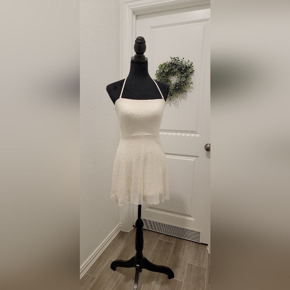 Cream mini dress